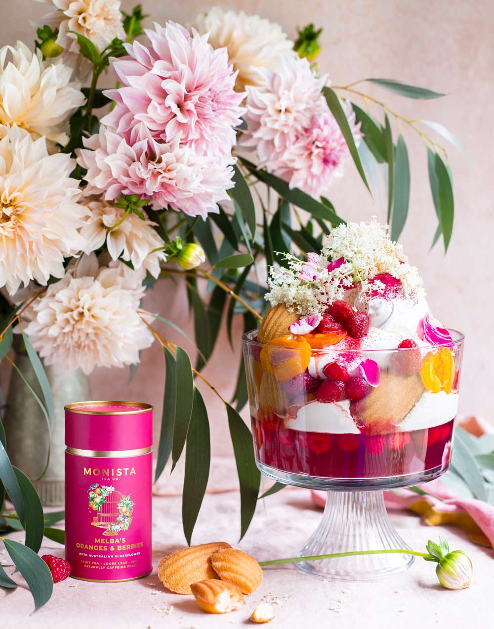 Melba's Orchard Trifle with Tea Canister