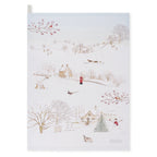 Snowy Village Tea Towel