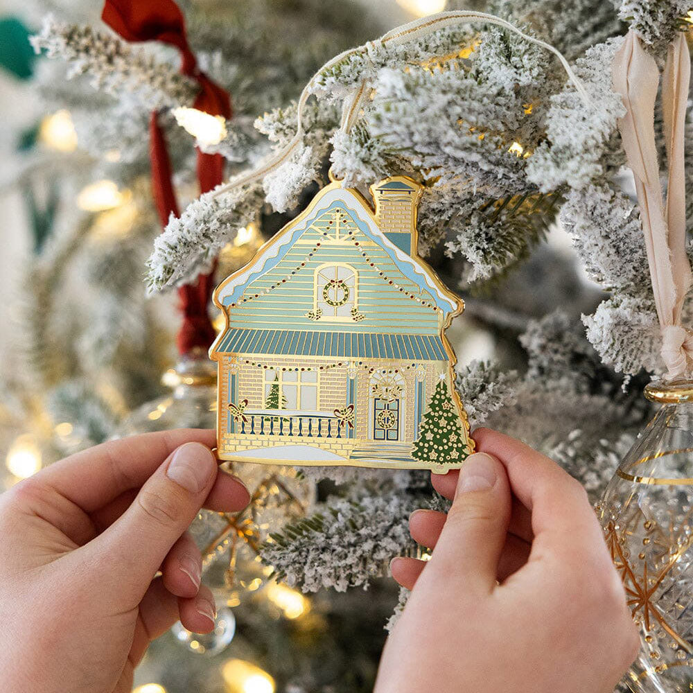 House Enamel Ornament