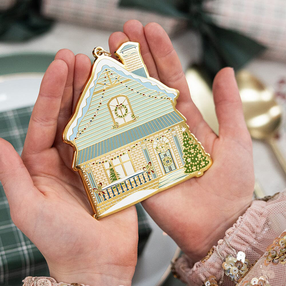 House Enamel Ornament