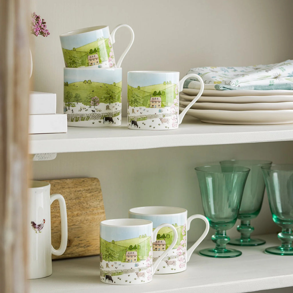 Spring Cottage Scene Mug