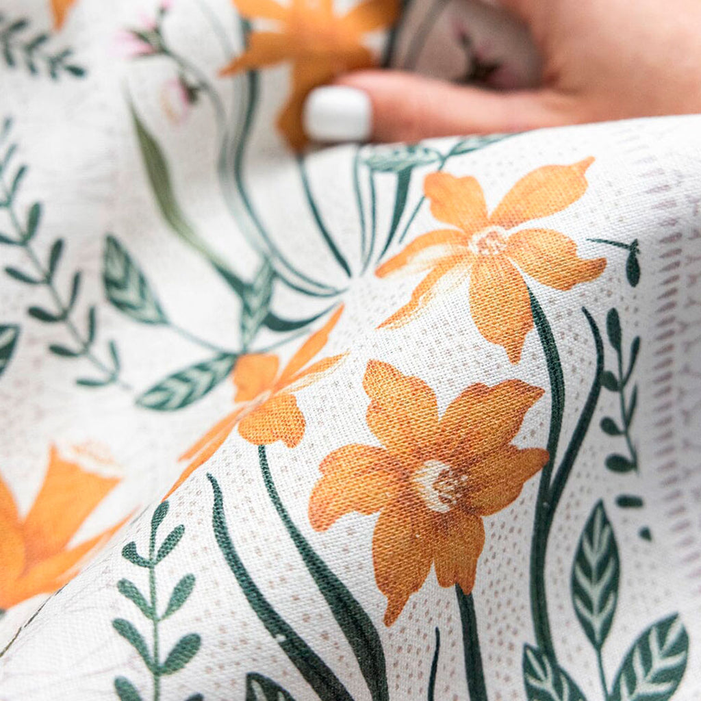 Daffodil linen tea towel