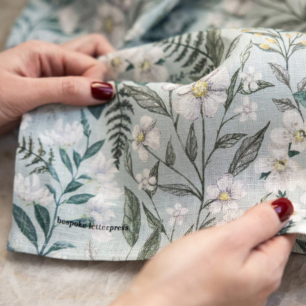 Ivory Garden 100% Linen Tea Towel
