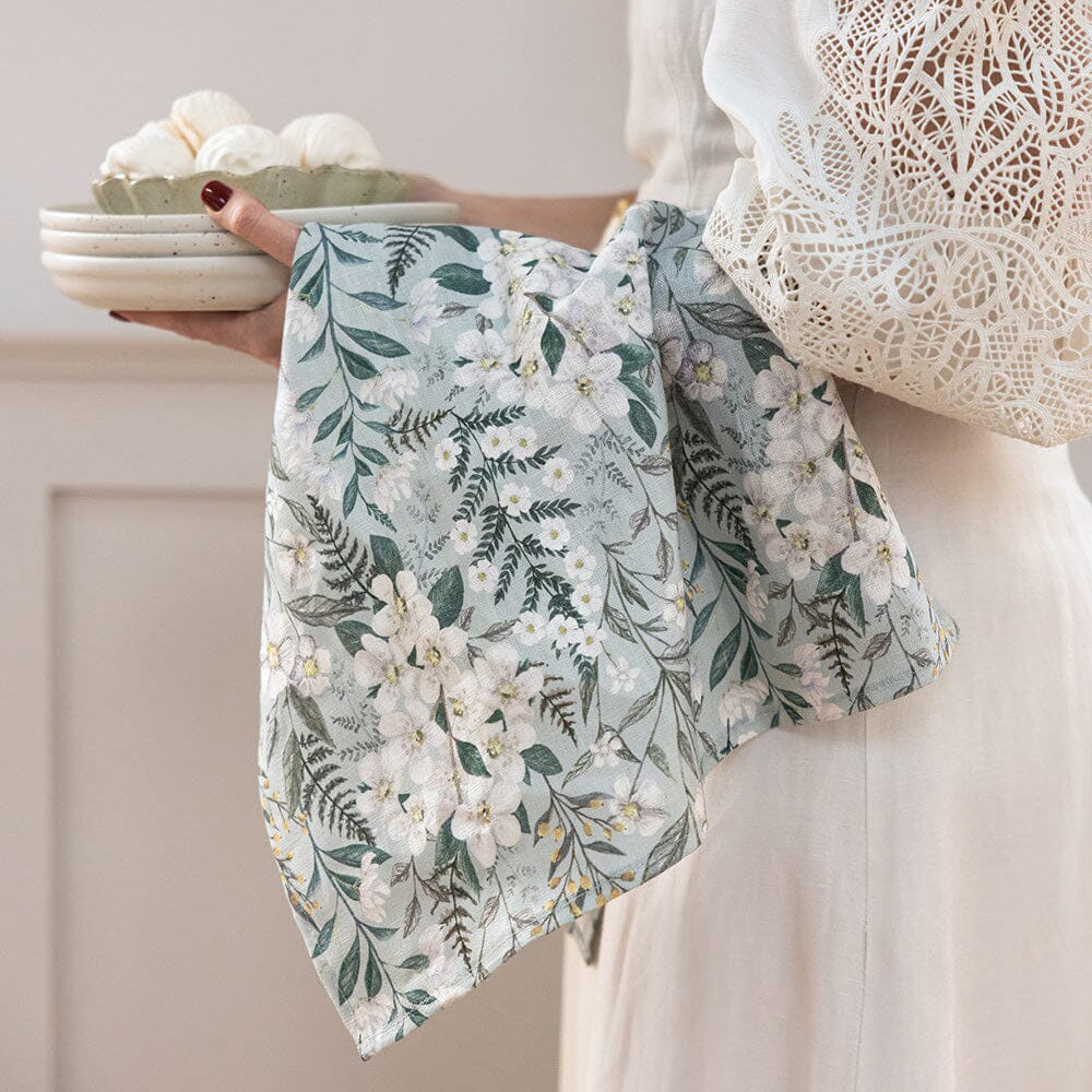 Ivory Garden 100% Linen Tea Towel