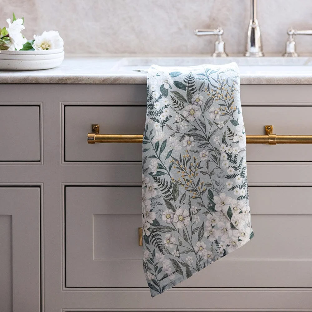 Ivory Garden 100% Linen Tea Towel