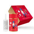Monista Very English Breakfast tea set with red canister and decorative box on a white background