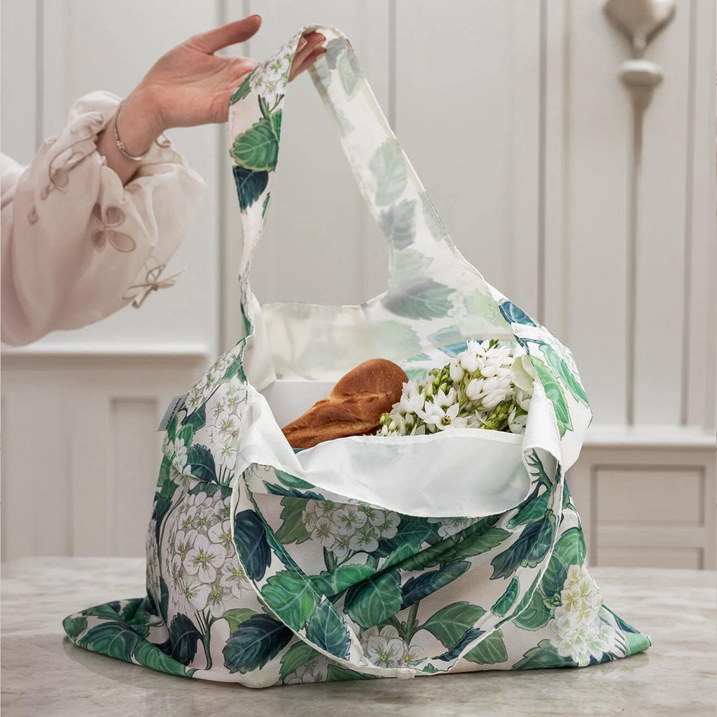 Hydrangea reusable shopping bag
