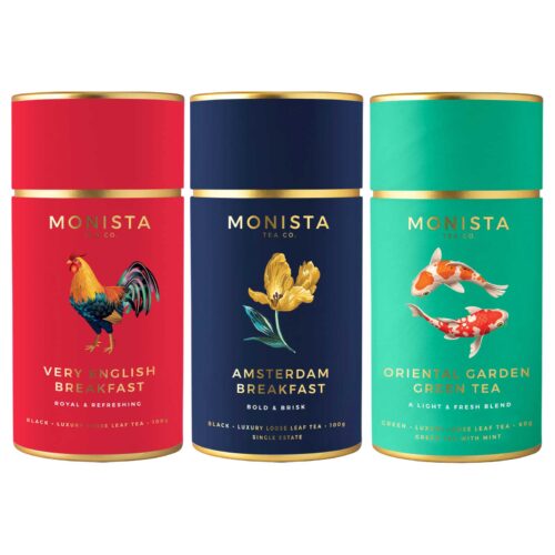 3 Monista tea canisters