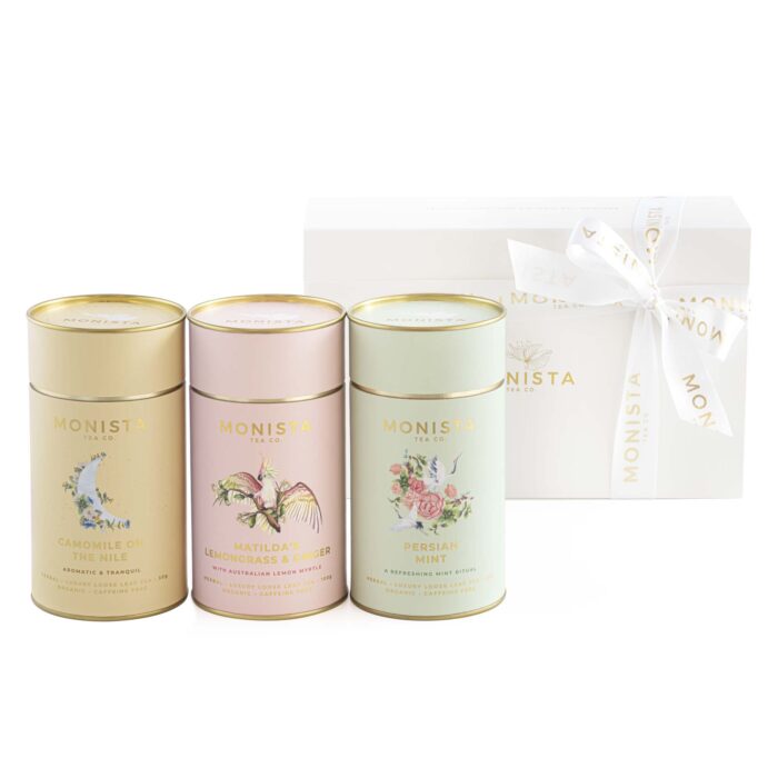 Camomile Lemongrass and Ginger and Peppermint tea in a gift set