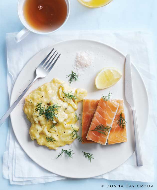Scrambled Eggs with smoked salmon