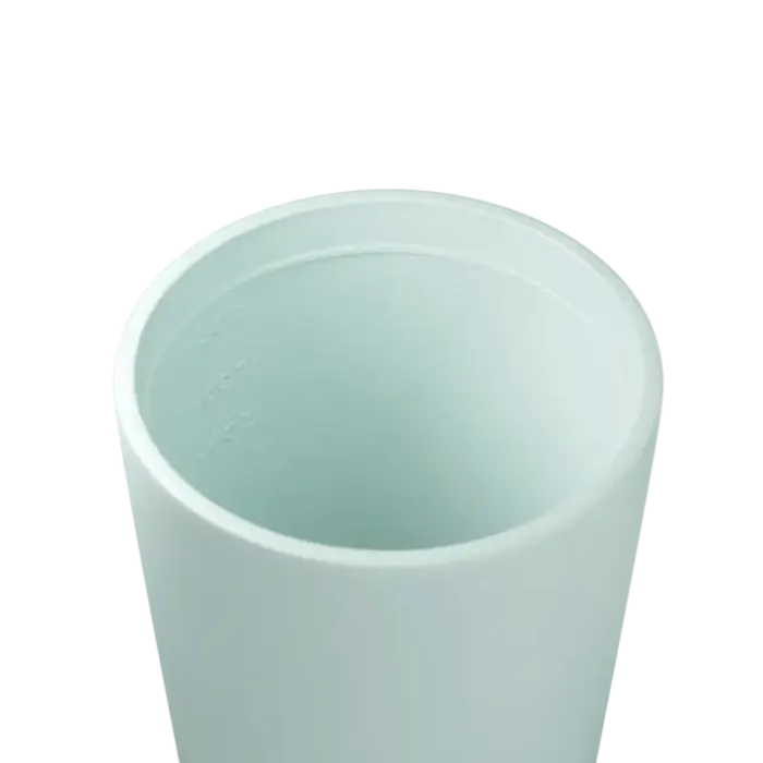 interior photo of blue ceramic cup