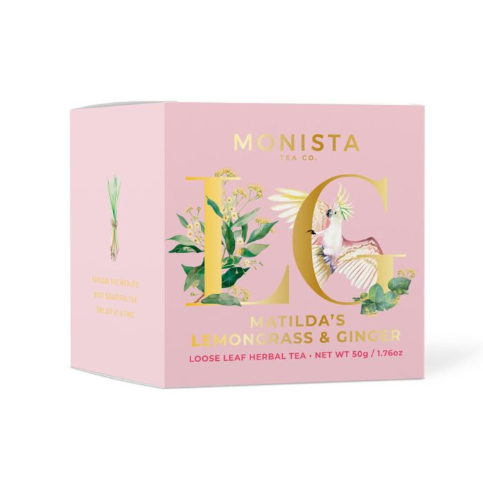 pink mini box of loose leaf tea