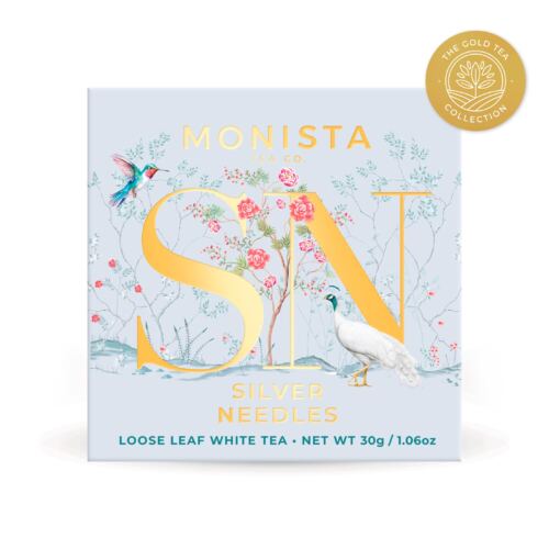 Pretty tea box with peacock and hummingbird