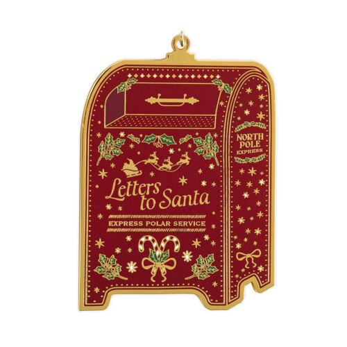 Santa's Mailbox Enamel Ornament
