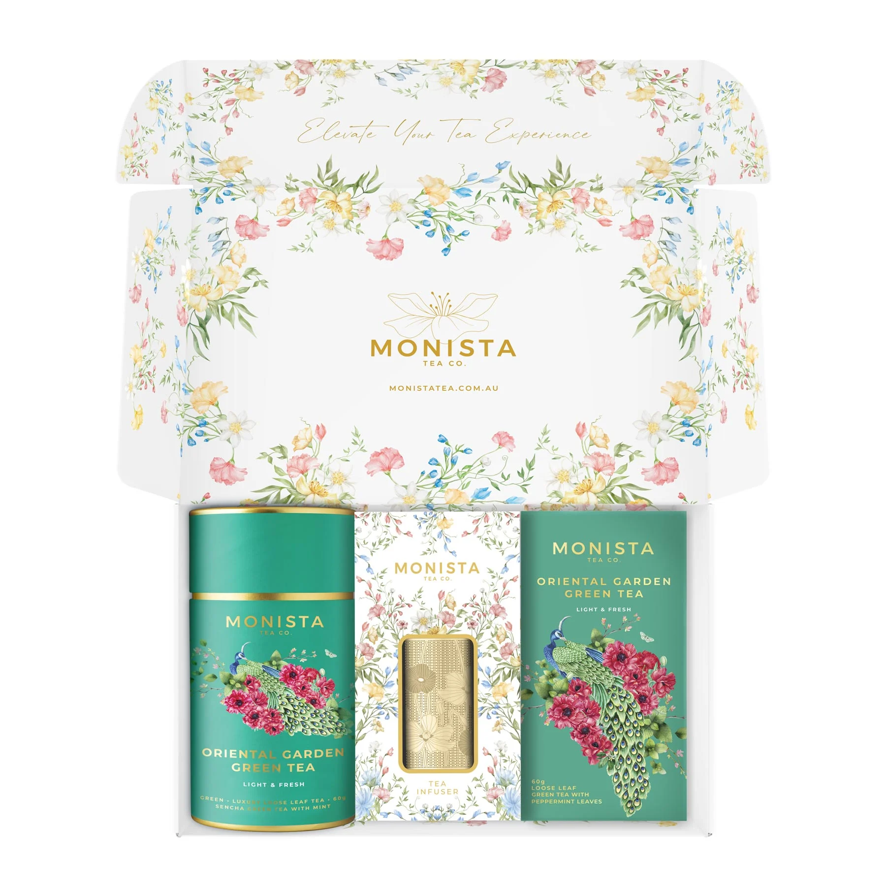 gift box with tea canister, Infuser and refill box