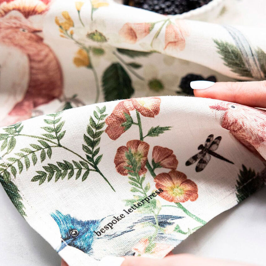100% linen tea towel