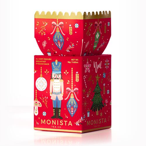 red christmas bon bon with nutracker image