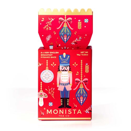 red christmas bon bon with nutracker image