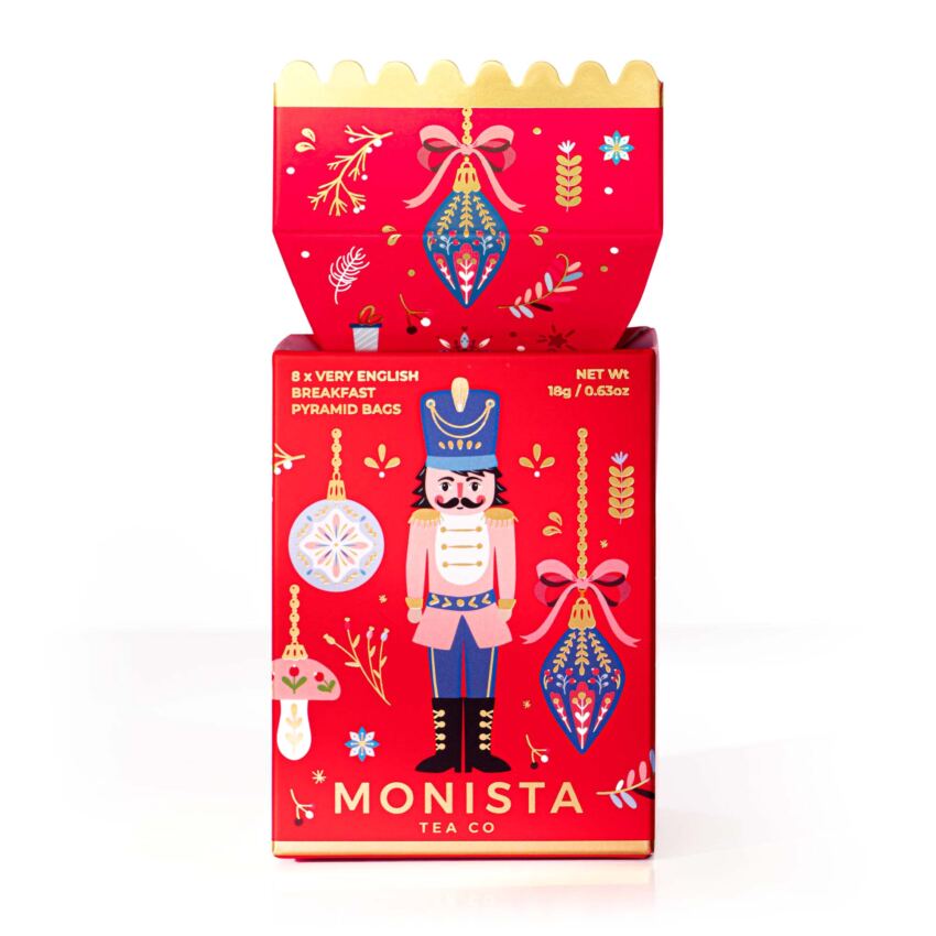 red christmas bon bon with nutracker image