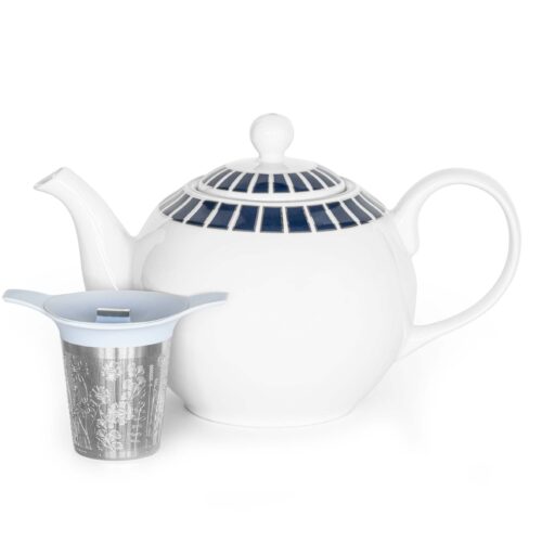 tea pot with basket tea infuser