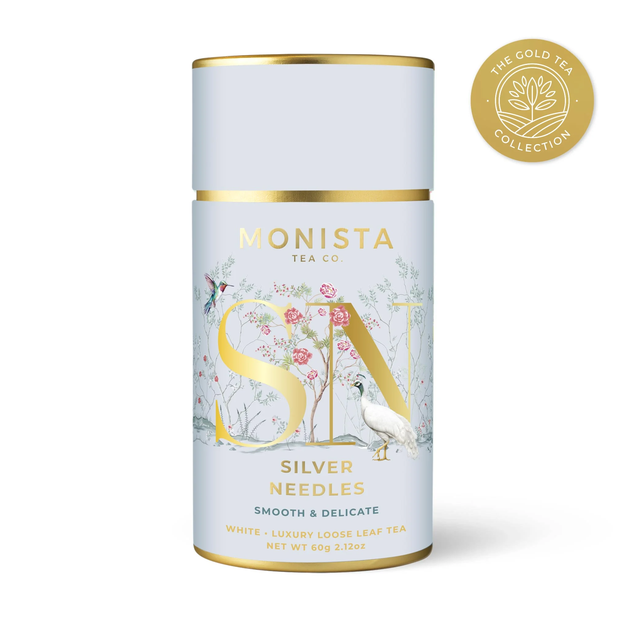 Pretty Silver Needles Tea Canister