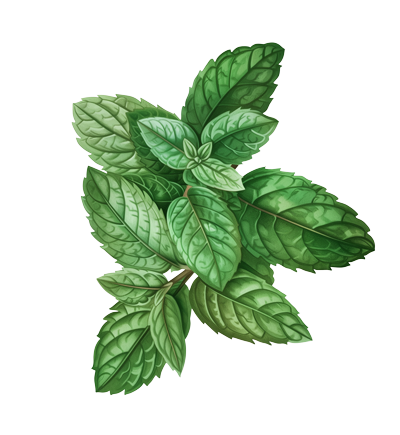 Illustration of Spearmint Leaves