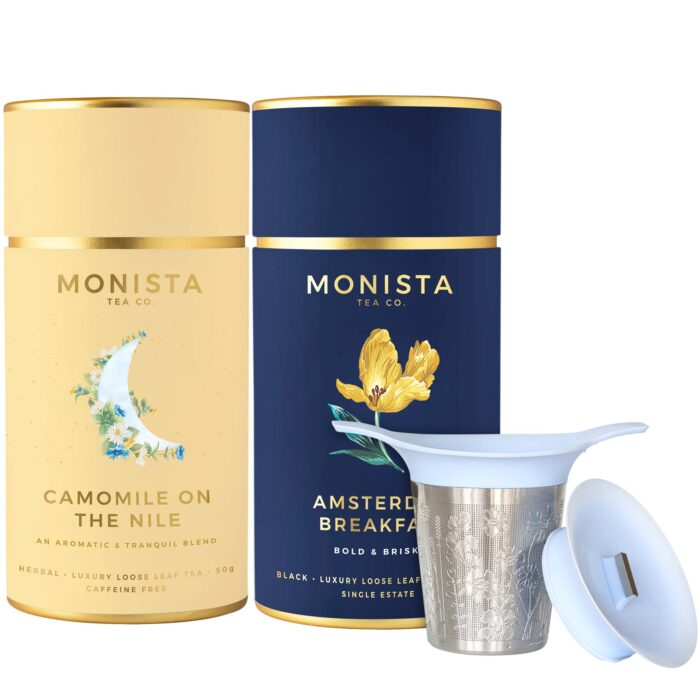 Monista Camomile and Amsterdam breakfast with an infuser