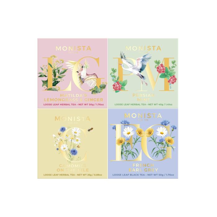 4 mini tea boxes